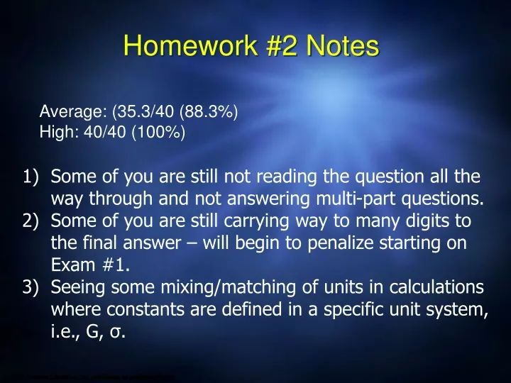 homework 2 notes