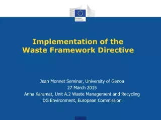 Implementation of the Waste Framework Directive