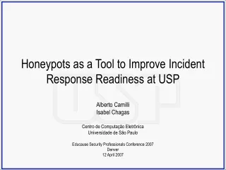 Honeypots as a Tool to Improve Incident Response Readiness at USP