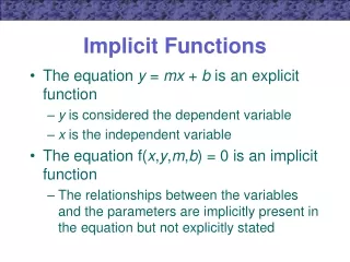 Implicit Functions