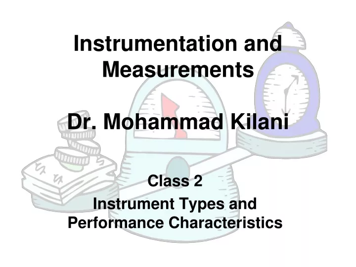 instrumentation and measurements dr mohammad kilani