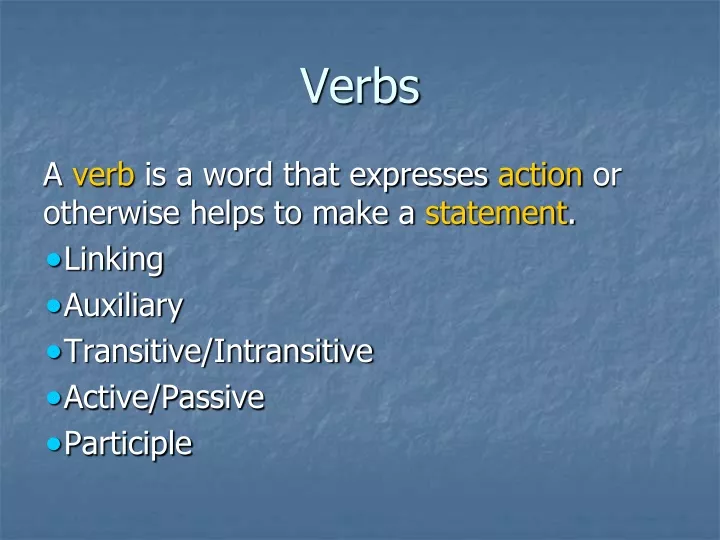 verbs