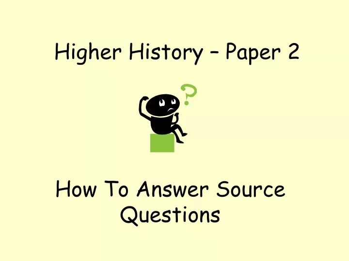 higher history paper 2