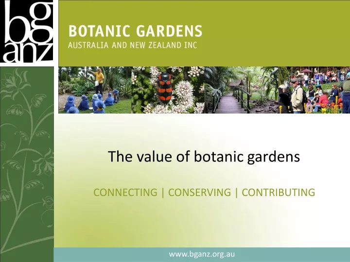 the value of botanic gardens