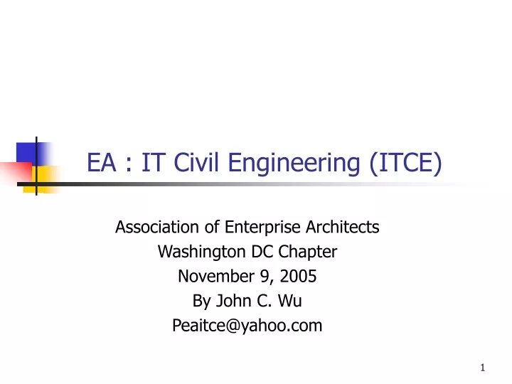 ea it civil engineering itce