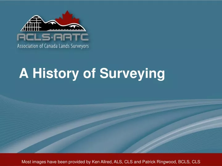 a history of surveying