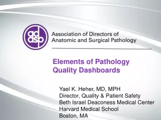 Elements of Pathology  Quality Dashboards