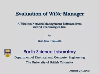 Evaluation of WiNc Manager