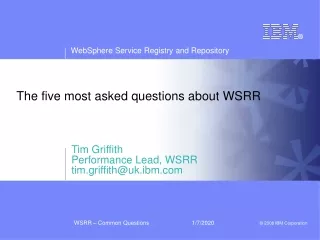 The five most asked questions about WSRR
