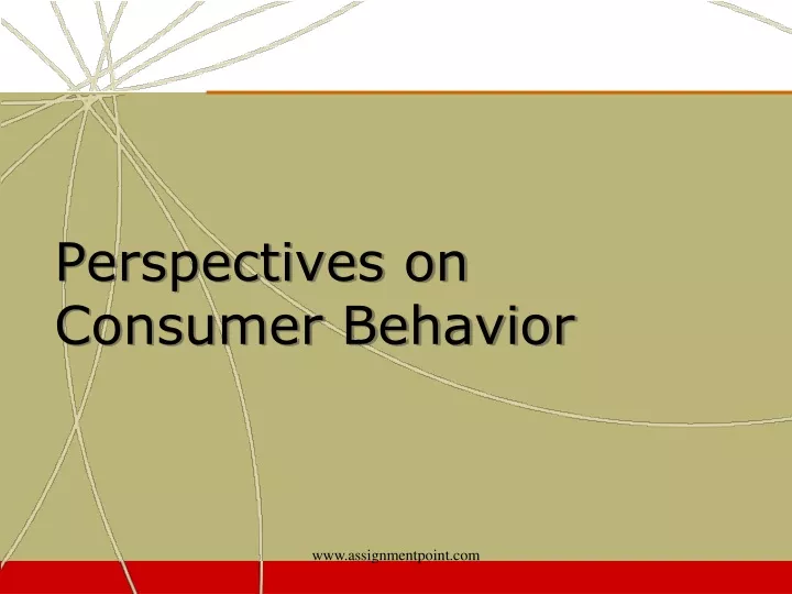 perspectives on consumer behavior