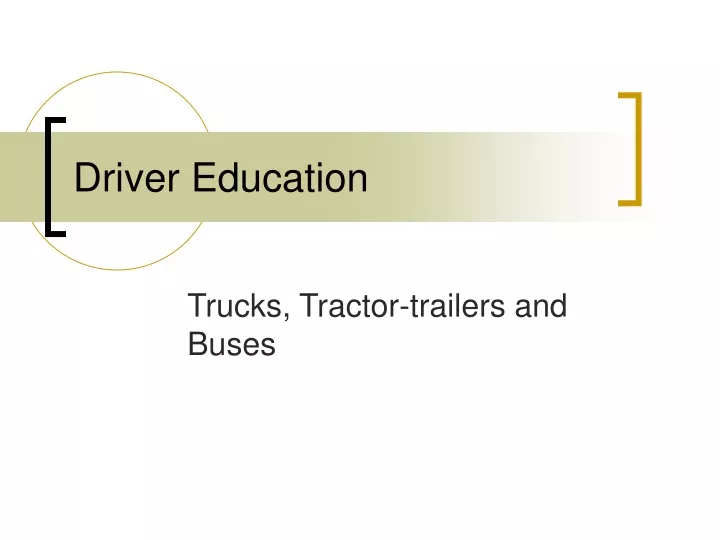 driver education