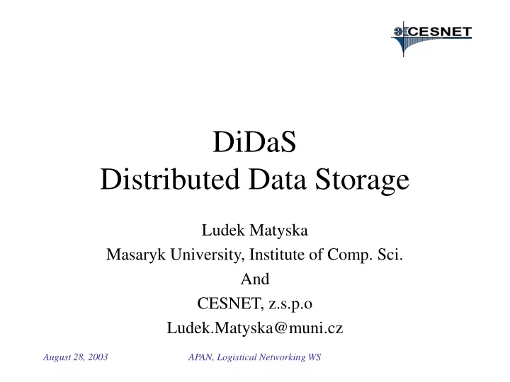 didas distributed data storage