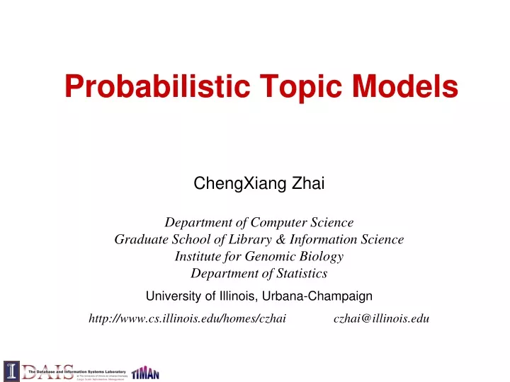 probabilistic topic models