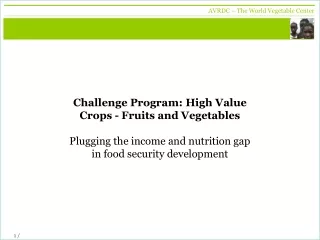 Global Horticulture Assessment  2005