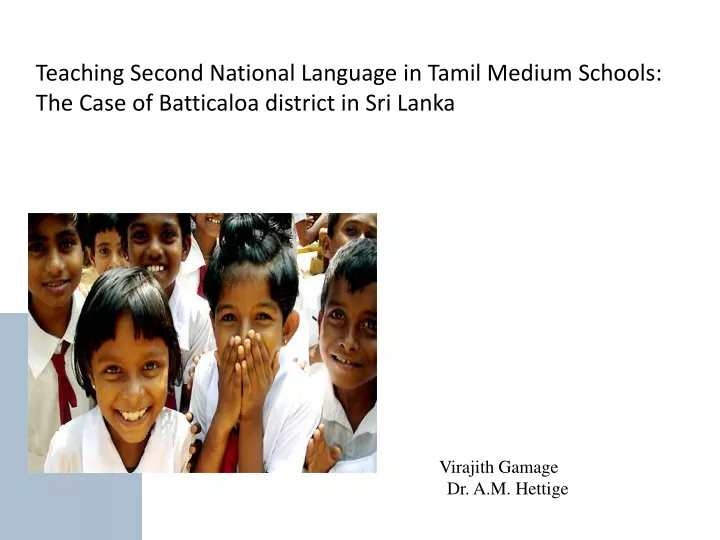 teaching second national language in tamil medium