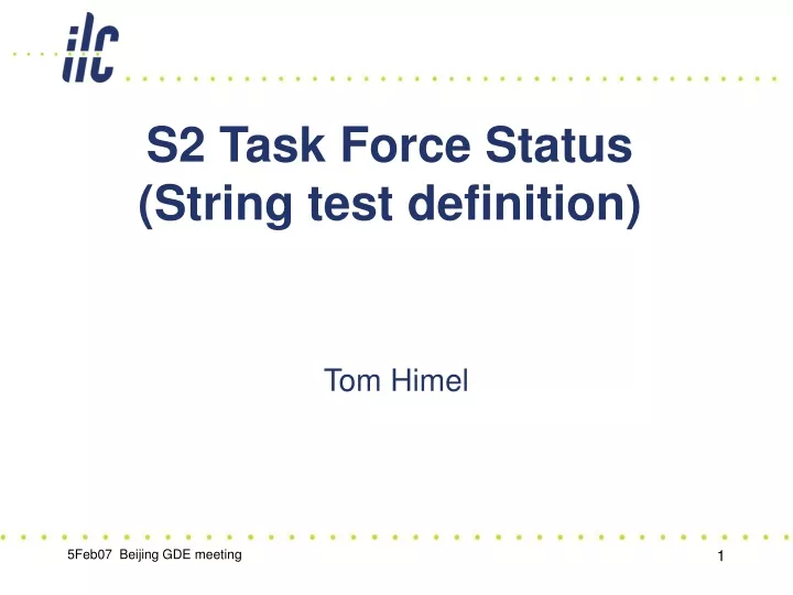 s2 task force status string test definition