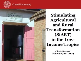 Stimulating Agricultural and Rural Transformation (StART) in the Low-Income Tropics