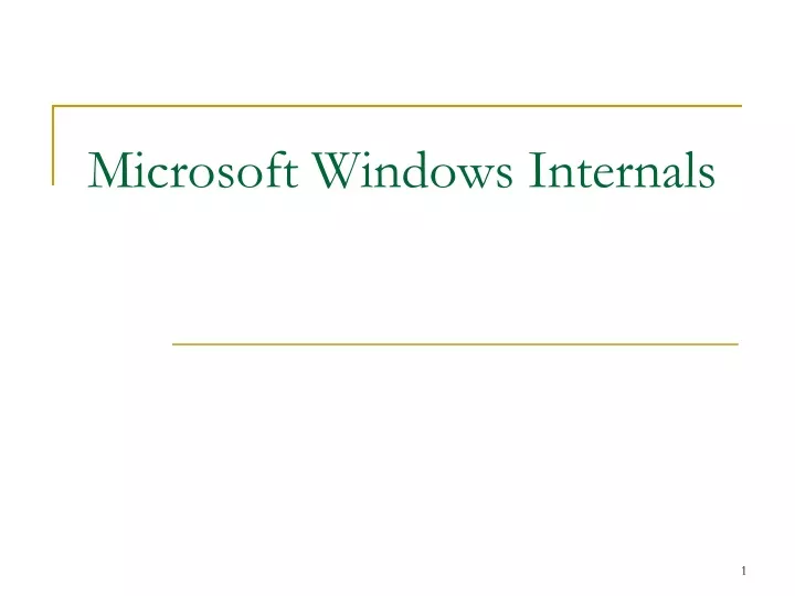 microsoft windows internals