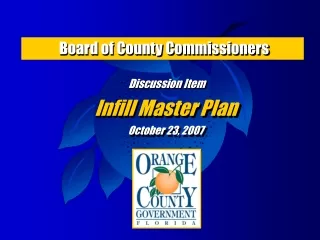 Infill Master Plan October 23, 2007