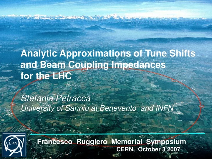 francesco ruggiero memorial symposium cern