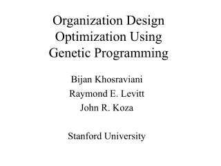 Organization Design Optimization Using Genetic Programming