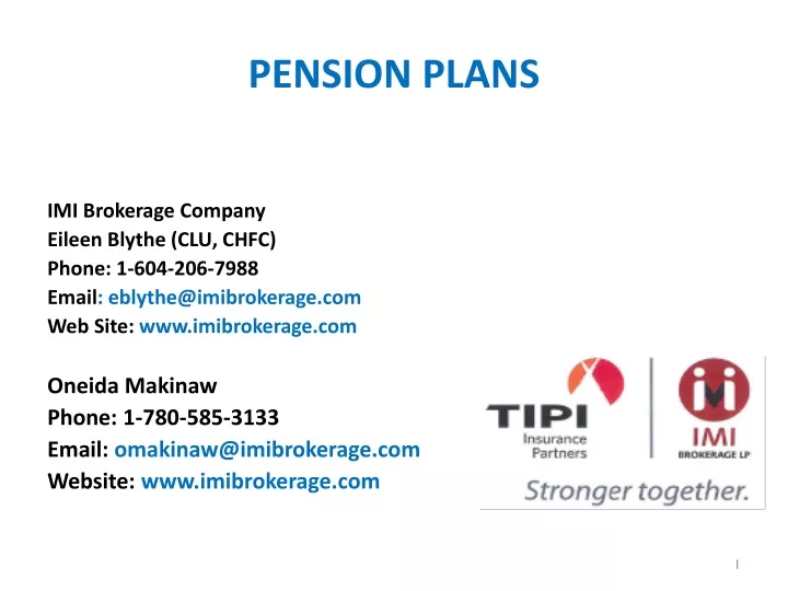 pension plans