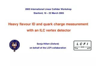 Heavy flavour ID and quark charge measurement  with an ILC vertex detector