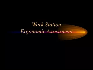 Work Station  Ergonomic Assessment