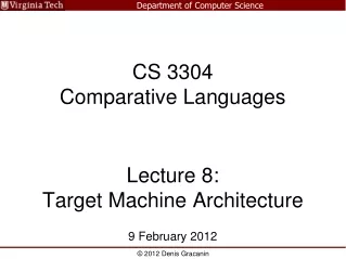 CS 3304 Comparative Languages