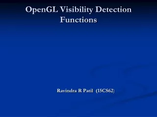 OpenGL  Visibility Detection Functions