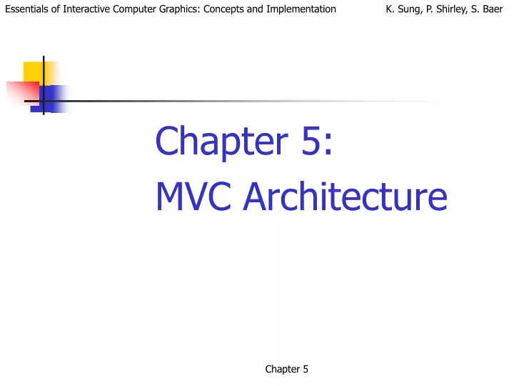 chapter 5 mvc architecture