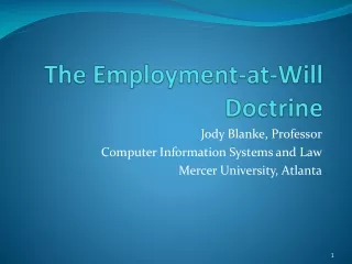 The Employment-at-Will Doctrine