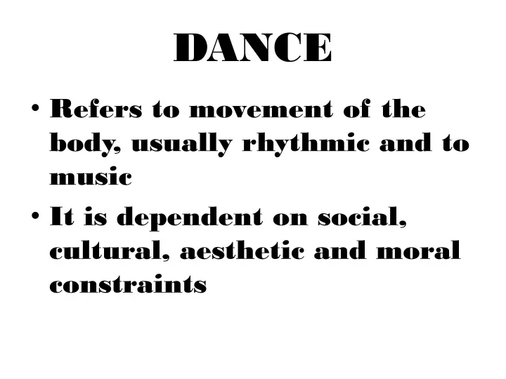 dance