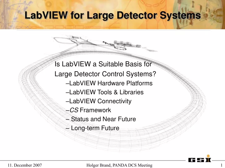 labview for large detector systems