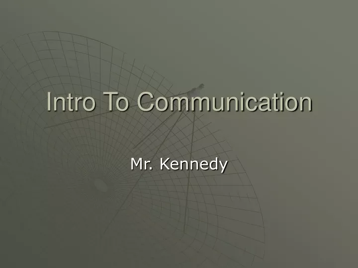 intro to communication