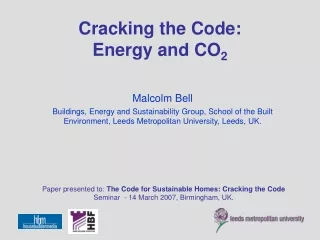 Cracking the Code: Energy and CO 2