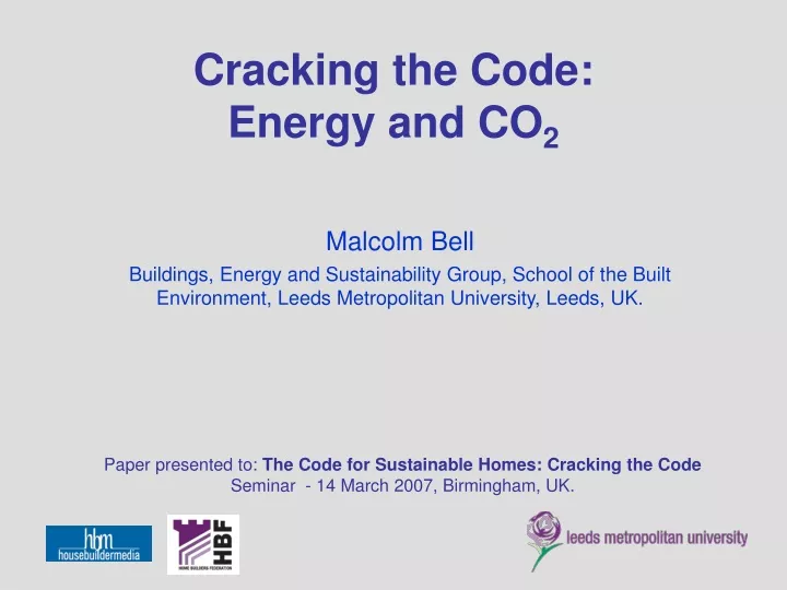 cracking the code energy and co 2