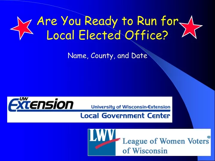 are you ready to run for local elected office