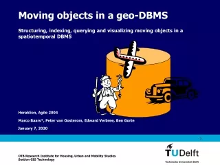 Moving objects in a geo-DBMS