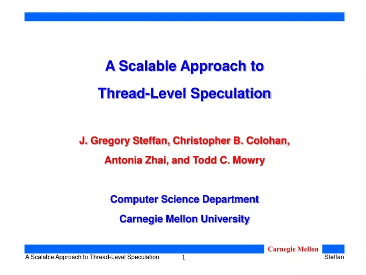 a scalable approach to thread level speculation
