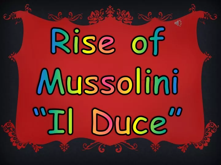 rise of mussolini il duce