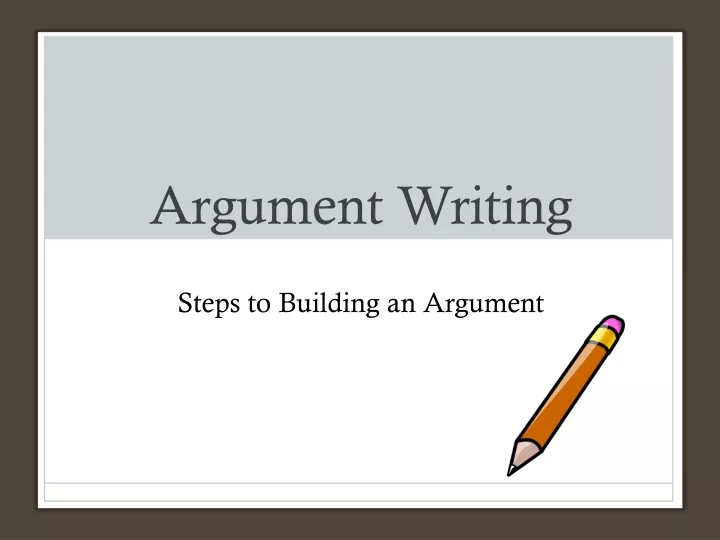 argument writing