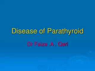 Disease of Parathyroid