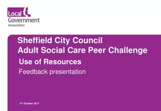 Sheffield City Council Adult Social Care Peer Challenge