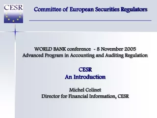 Committee of European Securities Regulators