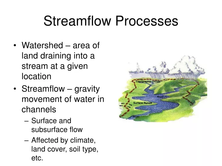 streamflow processes