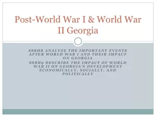Post-World War I &amp; World War II Georgia