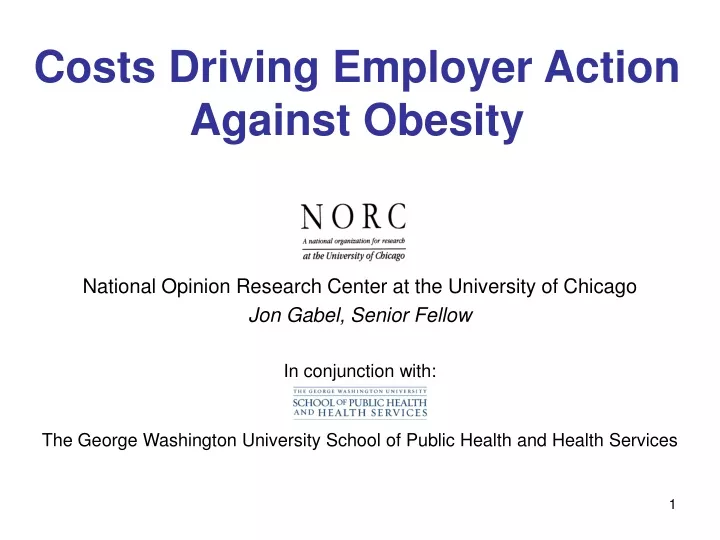costs driving employer action against obesity