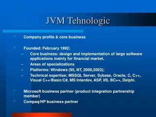 JVM Tehnologic