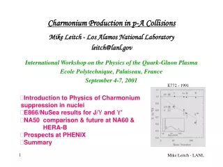 Charmonium Production in p-A Collisions